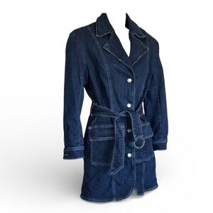 PILCRO Denim jacket & belt, front pockets, brand buttons, lined. XSP